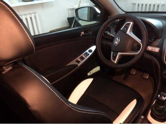 Каркасные авточехлы на Hyundai Solaris